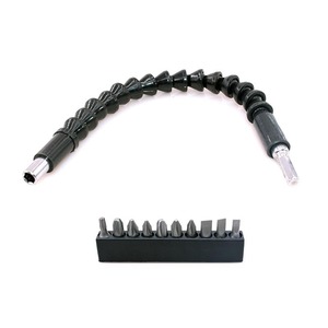 Herramienta de Esquina para Destornillador, Extensión Universal Flexible Negra para Taladro - Product Image 1