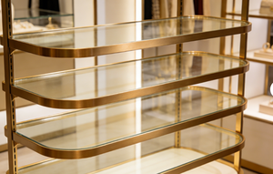 Présentoir de parfums sur pied en fil métallique moderne de haute qualité pour usage commercial, cosmétiques et huiles essentielles - Product Image 5