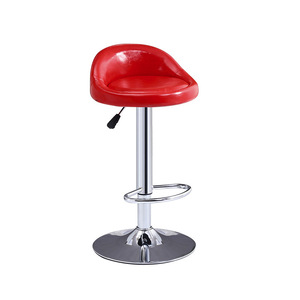 <b>Adjustable</b> Swivel Bar <b>Stool</b> Chrome Frame Pink Seat Modern Design For Commercial Venues - Product Image 4