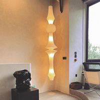Lustre LED japonais Isamu Xuanzhi Zen Long 120 cm, style Wabi-Sabi artistique, pour villa, escalier, vitrine de magasin de vêtements