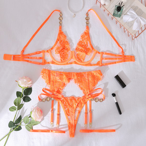 2025 xuyên biên giới bán chạy nhất: mới đến retro phong cách Châu Âu-Mỹ Đá Quý thêu áo ngực-Bộ đồ lót đẩy lên gợi cảm - Product Image 4