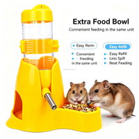 Botol Air Hamster 3 in 1 80ML dengan Tempat Makan dan Tempat Bersembunyi untuk Hamster Dwarf, Tikus, Landak