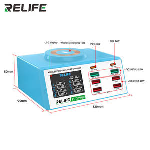 Chargeur rapide RELIFE <span class=keywords><strong>RL</strong></span>-309AW 8 + 1 PD double PD, double QC3.0, forte adsorption magnétique n'est pas en place - Product Image 4