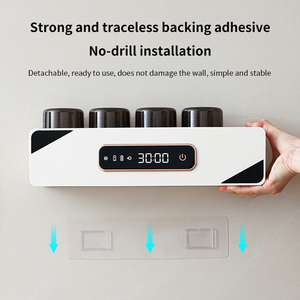 ที่วางแปรงสีฟันติดผนังพร้อมเครื่องจ่ายยาสีฟันอัตโนมัติแบบ UV และที่วางแปรงสีฟัน 3 ช่อง - Product Image 3