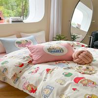 Ensemble de literie mignon 100% coton pour enfant, drap de lit de haute qualité, dessin animé, 4 pièces