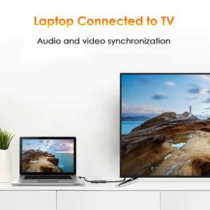 Adaptador de Cable Convertidor DP Macho <span class=keywords><strong>a</strong></span> <span class=keywords><strong>HDMI</strong></span> Hembra, con Conector Chapado en Oro de 24K, 4K*2K 1080P, Negro, 4K 30Hz - Product Image 4