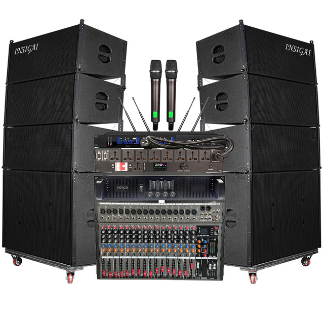 Factory Price Custom Dual 8 Inch Bass Subwoofer Outdoor Concert Sound System for Stage Performance Passive Line Array Speakers
