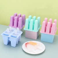 Moule à glaces en silicone personnalisé OEM ODM avec logo, qualité alimentaire, sans BPA, 6 cavités, moules à barres, moule à crème glacée