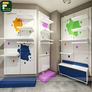 Contemporary Apparel Shop Display Rack Clothing Cabinet <b>Wall</b> Shelving Cashwrap Counter Boutique Unit - Product Image 3