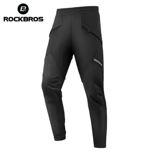 ROCKBROS özel açık dağ bisikleti Legging rüzgar geçirmez uzun bisiklet pantolon bisiklet pantolonları spor jel ped bisiklet giyim adam