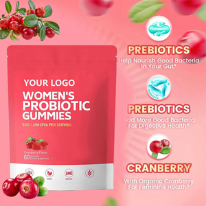 Özel etiket kadın dengesi kızılcık probiyotik Gummies denge ve bağırsak Flora C vitamini bağışıklık desteği-<span class=keywords><strong>vegan</strong></span> <span class=keywords><strong>Gummy</strong></span> takviyeleri - Product Image 3