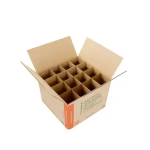 Customize Printed Wine Box Packaging 6 12 24 Pack Bottle Beer Drink Corrugated Carton Cardboard Box