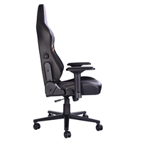 Fauteuil de jeu inclinable en cuir PU, design ergonomique, hauteur réglable, avec soutien lombaire et fonction d'inclinaison, pour salle de jeux