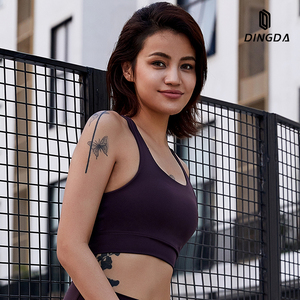 Sujetador deportivo con textura de sirena <span class=keywords><strong>para</strong></span> mujer, ropa de estilo largo de alta cobertura <span class=keywords><strong>para</strong></span> Yoga, gimnasio y Fitness - Product Image 4