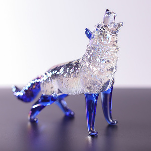 Petits Ornements en Verre en Gros, Vente Chaude, Cadeaux Populaires, Animaux, <span class=keywords><strong>Loup</strong></span> en Cristal pour Souvenirs et Artisanat - Product Image 2