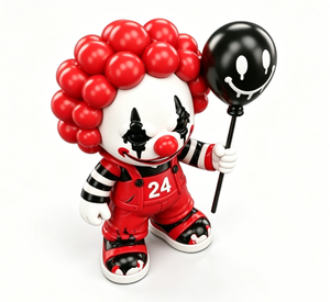 Figurine de clown en PVC moulée par injection, personnalisée OEM, jouet en plastique, décoration de bureau, ornement de collection - Product Image 4