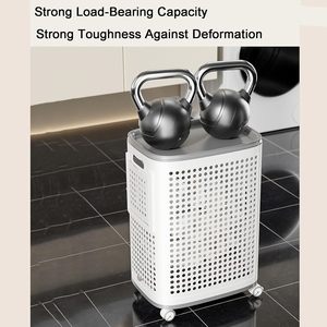 Hot Selling Colorful Medium Large Flexible Plastic <b>Laundry</b> <b>Hamper</b> Wheels <b>Lids</b> Household Organizer Convenient Dirty Clothes - Product Image 3