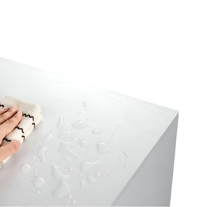 Mueble de TV con soporte de madera blanca de alta calidad personalizado para sala de estar 2 estantes y 2 gabinetes para muebles de hogar y hotel - Product Image 6