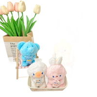 Pendentif en peluche doux et moelleux en forme de petit animal, adorable éléphant ou lapin, porte-clés, ornement à suspendre pour sac à main, accessoire