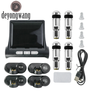 Système de surveillance de la pression des pneus numérique haute précision avec gonfleur de pneus, capteur interne universel, <span class=keywords><strong>TPMS</strong></span> solaire en temps réel 12V - Product Image 2