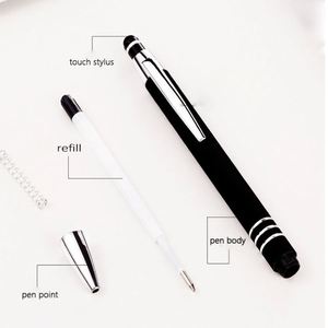 New Soft Rubber Stylus Press Spray Metal Ballpoint <b>Pen</b> With Customized Screen Printing Logo Aluminum Stick for Model Phone - Product Image 3