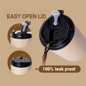 Taza de Café de Acero Inoxidable Everich ODM de 10 oz, Aislada al Vacío, Conserva la Temperatura de la Bebida, Tapa Simple de Apertura Rápida, Antiderrames, Taza de Viaje - Product Image 4