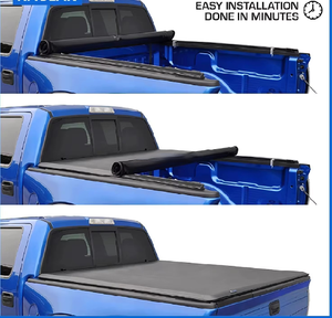 Cubierta de lona enrollable de vinilo suave, impermeable y con cerradura, personalizada <span class=keywords><strong>en</strong></span> negro para la caja de camionetas NP300, <span class=keywords><strong>Ford</strong></span> <span class=keywords><strong>F150</strong></span>, Dodge Ram, Nissan - Product Image 5