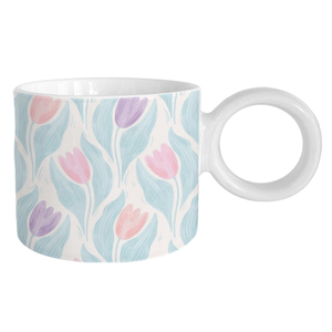 High Quality Tulip Flower Design Espresso <b>Cups</b> <b>Ceramic</b> Colorful Coffee <b>Cup</b> for Daily Use Good Price - Product Image 1