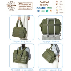 Sac à dos tactique convertible pour <span class=keywords><strong>maternité</strong></span>, sac à langer durable avec pochette pour bagages et poches isothermes, logo/couleur personnalisés, vente en gros - Product Image 3