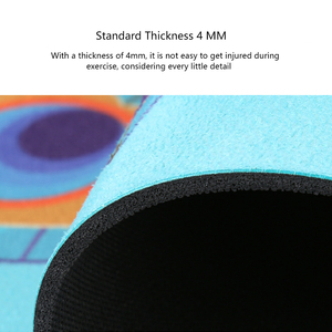 Natural Rubber Non-Slip Printing <strong>Meditation</strong> Cushion Round Suede Yoga <strong>Mat</strong> - Product Image 3