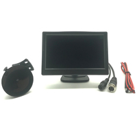 Moniteur AHD 5 pouces avec support à ventouse adhésif double face, compatible avec les caméras AHD ou CVBS, MDVR et MNVR