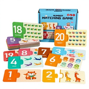 Jeux d'association personnalisés chiffres et lettres, puzzles en papier animaux, tableaux d'apprentissage et jouets éducatifs de mémoire pour enfants garçons et filles - Product Image 3