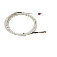 Capteur de température miniature personnalisé à montage en surface avec anneau de fixation, thermocouple de type K, J, E, câble tressé en fibre de verre, fixation par vis