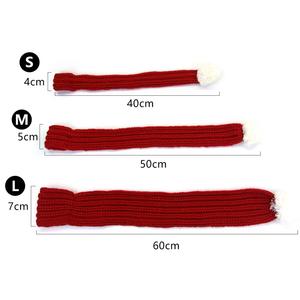 أزياء الحيوانات الأليفة محبوك الصوف مخطط الشتاء الدافئ القط الكلب شجرة عيد الميلاد كبار قابل للتعديل طوق مريلة وشاح الرأس - Product Image 4