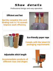 เครื่องผูกเชือกกระดาษอัตโนมัติสำหรับของเล่นเครื่องครัวอุปกรณ์ฮาร์ดแวร์อุปกรณ์รวมและยึดกลับบัตร - Product Image 5