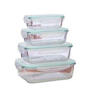 Hot Selling Borosilicate Glass Food Container <b>Lunch</b> <b>Box</b> with Lid Oven Safe air Tight Food Storage with Bag - Product Image 1