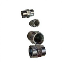 Raccord de tuyauterie hydraulique droit en acier au carbone forgé et acier inoxydable à haute étanchéité