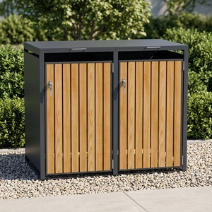 Copertura per Bidone della Spazzatura da Giardino Europeo, Resistente agli Orsi, Resistente ai Raggi UV, per Contenitori con Ruote - Product Image 2