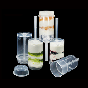 חם מוכר חדש אפיית לחם שקוף לדחוף את מיכל גלידת פלסטיק גלידה עוגה עגולה - Product Image 1