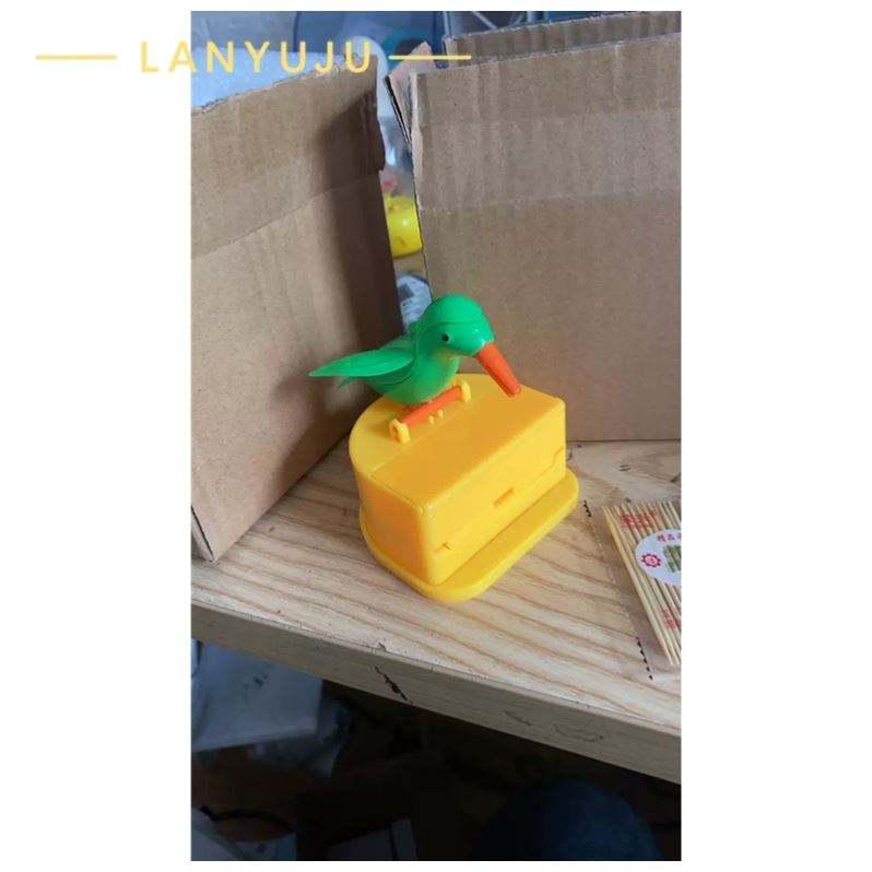 Pop Tubes Set Cute Little Bird Toothpick Box Automatic Press to Pop up Household ...