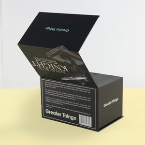 Recyclable Custom Logo Embossed Luxury <b>Magnetic</b> Rigid Cardboard Gift <b>Box</b> with Folding <b>Magnetic</b> Lid - Product Image 2