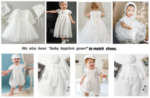 Suave encaje Vintage transpirable lindo Lolita Bowknot Little Baby Girl Zapatos de vestir de bautizo - Product Image 6