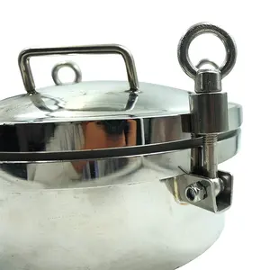 DKV Stainless Steel Pressure Sanitary Manhole Cover Tank Round Pressure Manway SS304 Pressure Round Manhole Cover