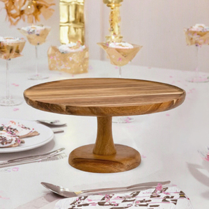 Handmade Eco-Friendly Mango Wood Round <b>Cake</b> <b>Stand</b> Natural Finish Dessert Display Pedestal for Wedding Party Home Belief Brand - Product Image 3