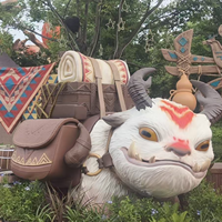 Patung Maskot Fantasi Fiberglass Kustom untuk Proyek Dekorasi Taman Hiburan, Produsen Patung Kartun FRP Modern