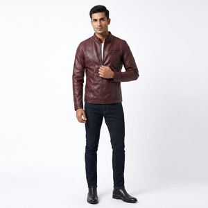 2026 Pakistan <b>Men</b> <b>Leather</b> <b>Jacket</b> Autumn <b>Men's</b> Casual Zipper <b>Leather</b> <b>Jacket</b> <b>Men</b> Clothing Slim Long Sleeve <b>jacket</b> for <b>men</b> - Product Image 1