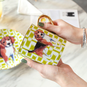 Cốc Gốm Sứ Hình Chú Chó Dễ Thương Có Tay Cầm Màu Vàng Tùy Chỉnh In Decal Gia Dụng Giá Rẻ Có Đĩa Tráng Miệng - Product Image 2