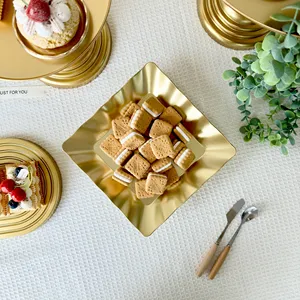 Gold Color Decoration Plates For Decorating Parties Birthday