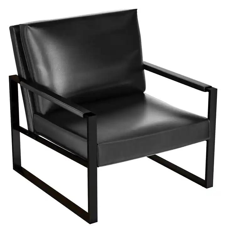Accent Arm Chair With Extra-Thick Padded Backrest And Seat Cushion