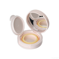 Conteneur de fond de teint cosmétique rond vide Mini coussin d'air avec miroir en plastique matériaux recyclés conception estampée